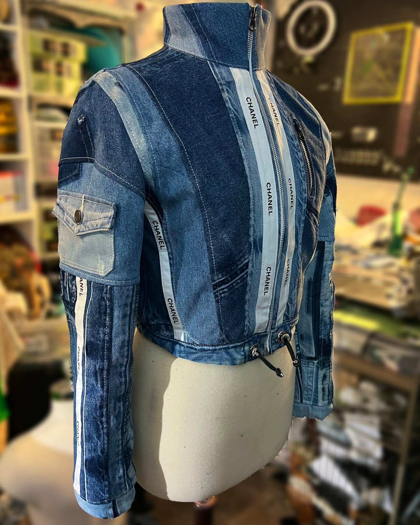 Handmade Patchwork Denim Jacket