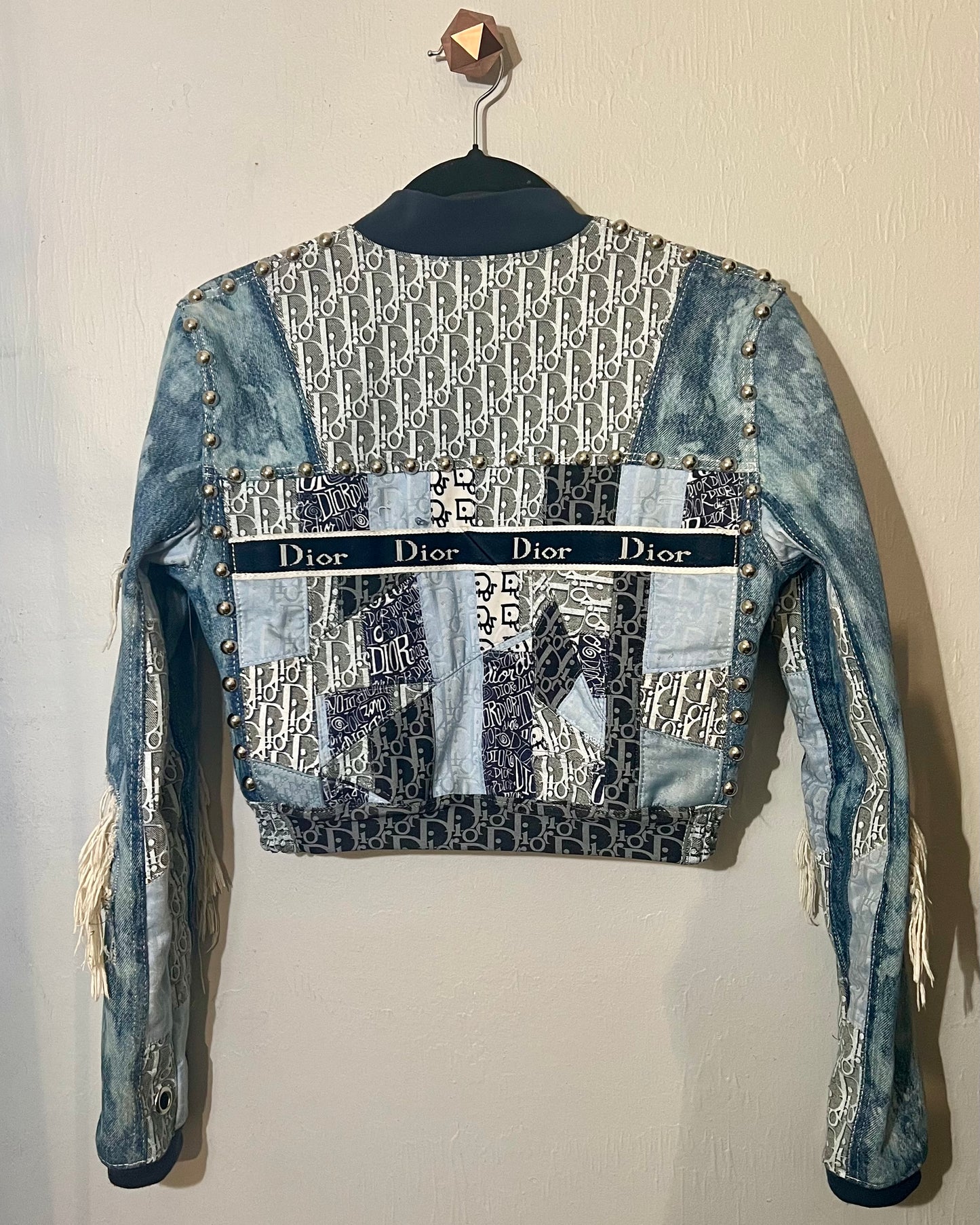 Crop Patchwork Denim Jacket