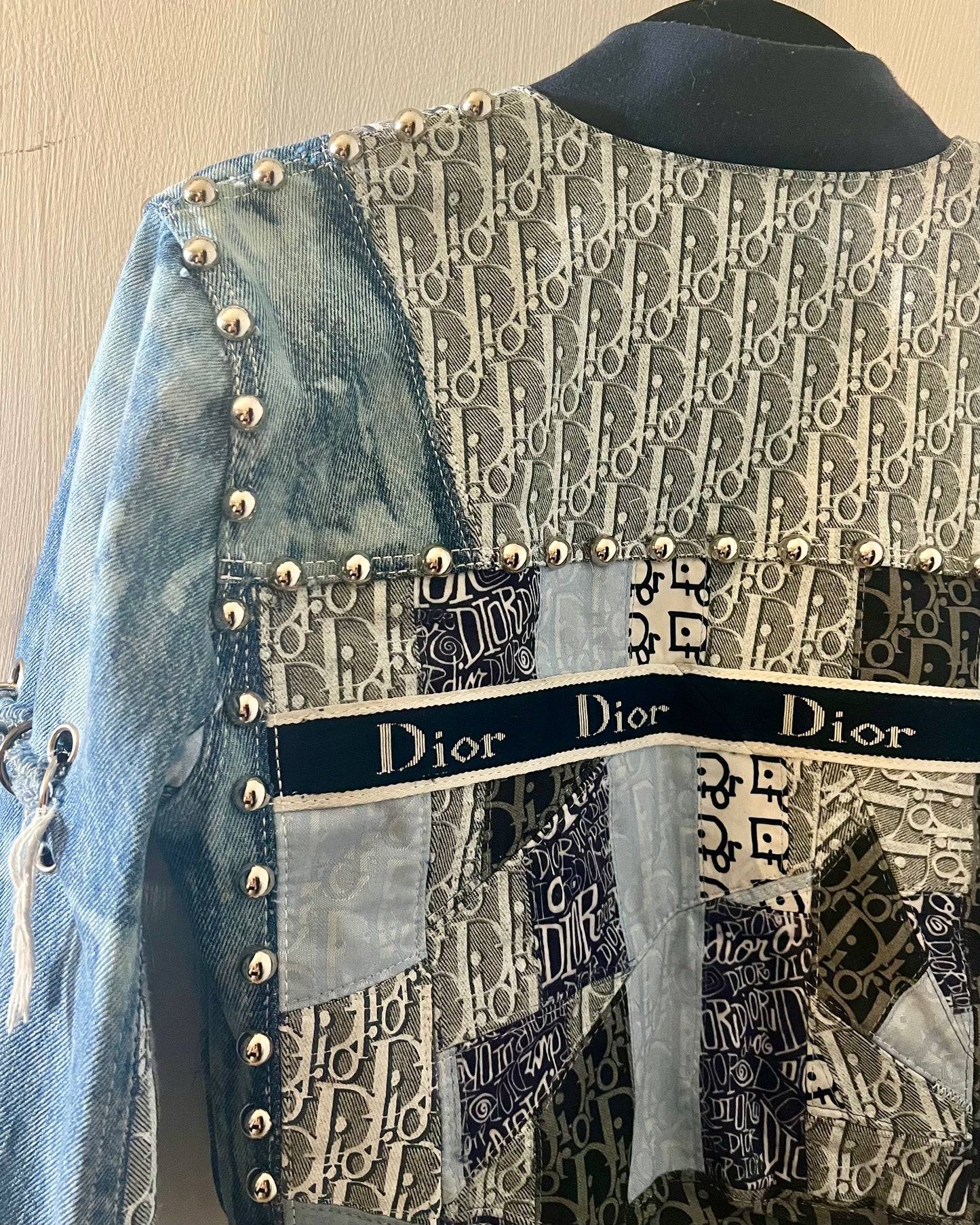 Crop Patchwork Denim Jacket