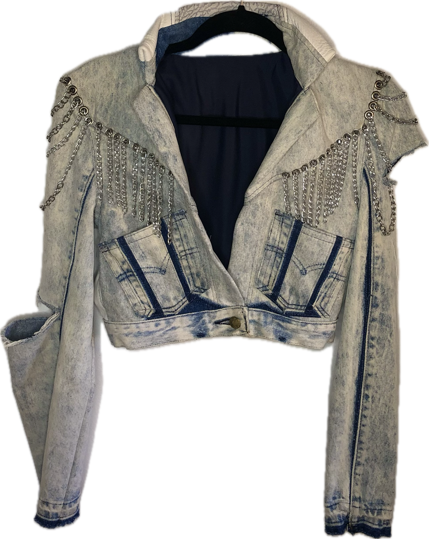 Chainlink Fringe Denim Jacket