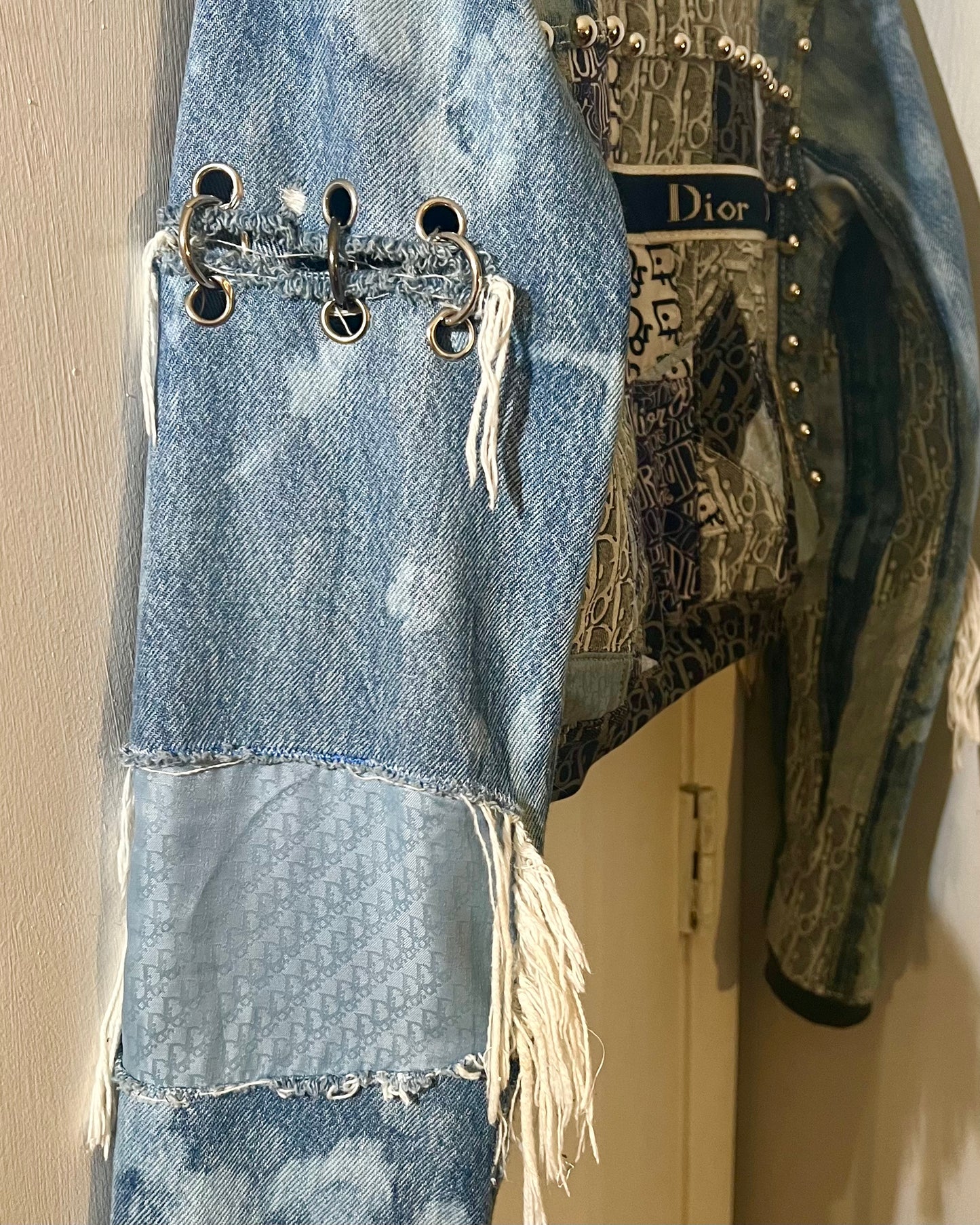 Crop Patchwork Denim Jacket