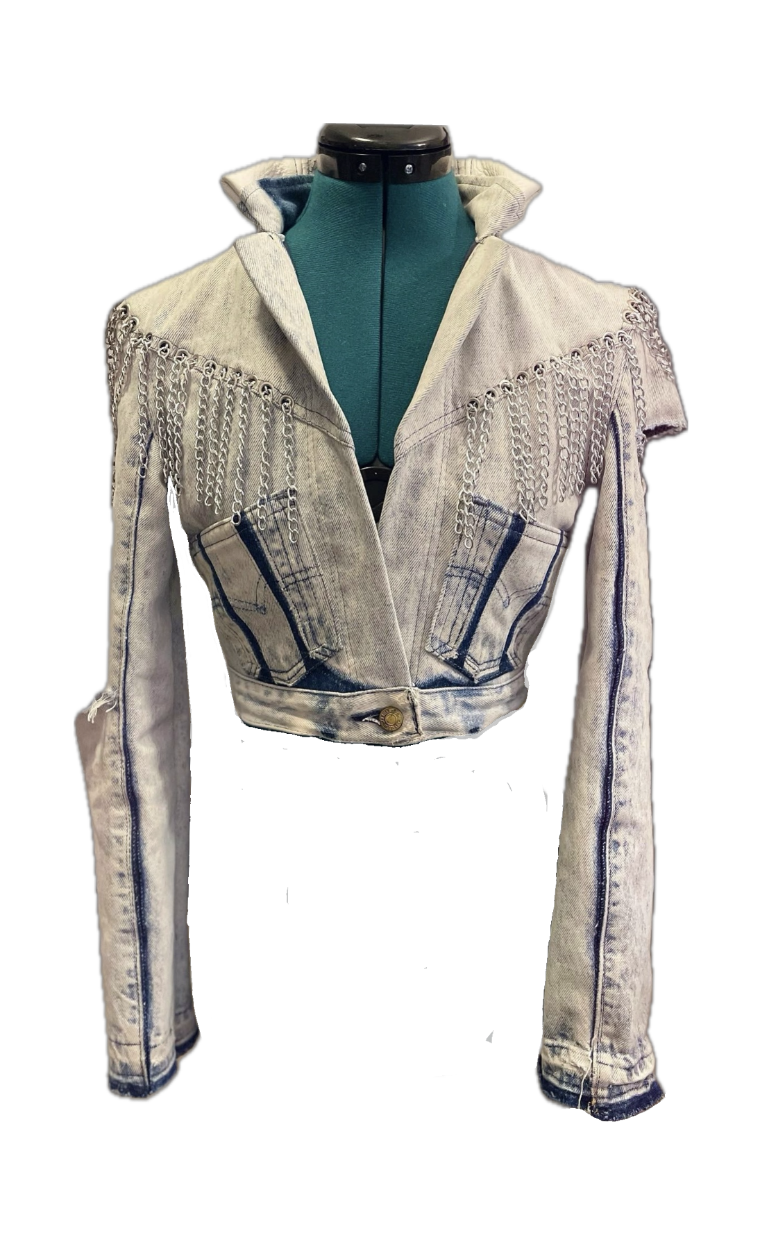 Chainlink Fringe Denim Jacket